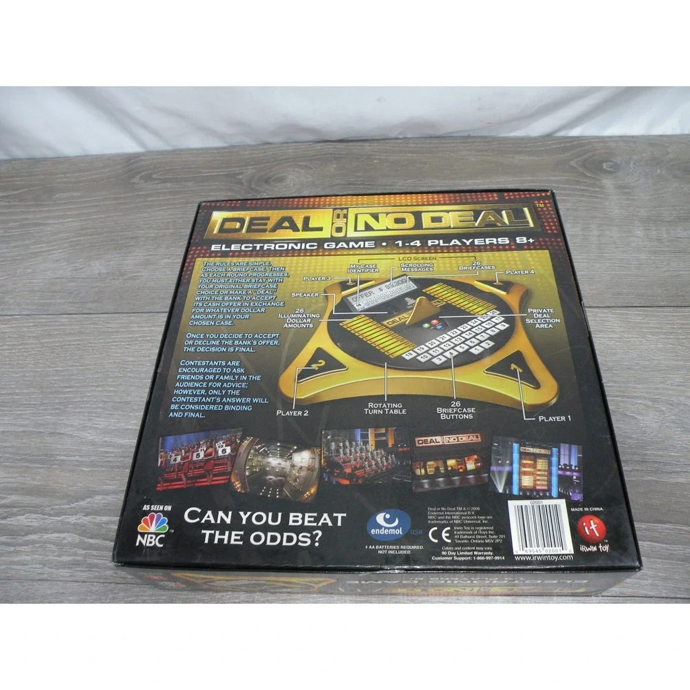 DEAL OR NO DEAL Electronic Game Irwin Toy 1-4 Players Featuring Electronic Works